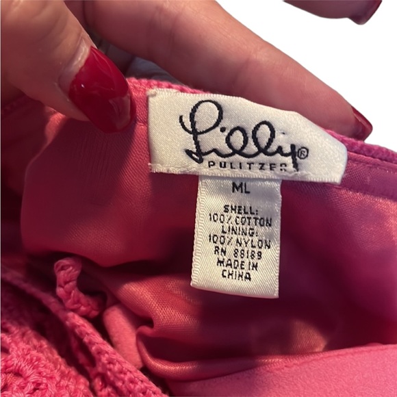 Lilly Pulitzer White Label NWT. crotchet halter top. Size ML.  Very different. - Picture 2 of 14